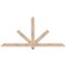 Ekena Millwork Kennewick Smooth Timber Gable Bracket, Douglas Fir, 72"W x 33"H x 3 1/2"D x 3 1/2"F, 11/12 Pitch GBW072X33X0404KEN00SDF - alternate 1